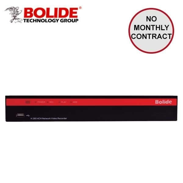Bolide 4-Channel 4K H.265 NVR with 4-Port Built-in POE, Supports Up to 4K Cameras, 40Mbps Throughput, 4K Ou BOL-BN-NVR-4NX-NDAA - main